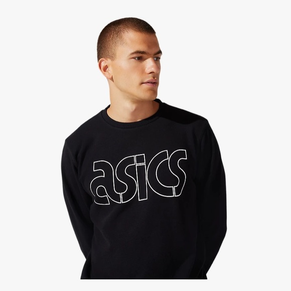 ASICS Black Terry Crewneck Sportstyle logo - Picture 4 of 7